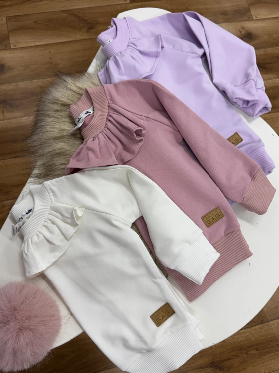 Bluza dresowa z falbanką dla dziewczynki Felia w różnych kolorach